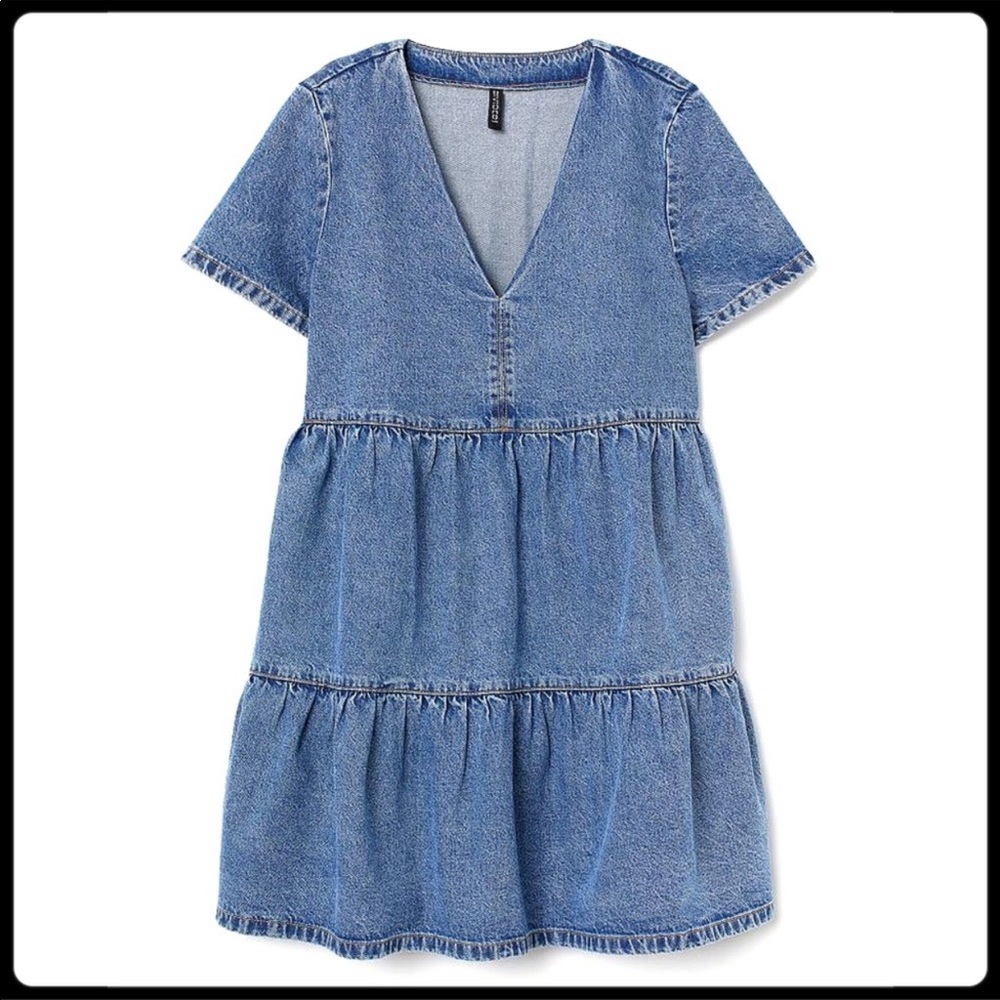H&M Denim V-Neck Dress